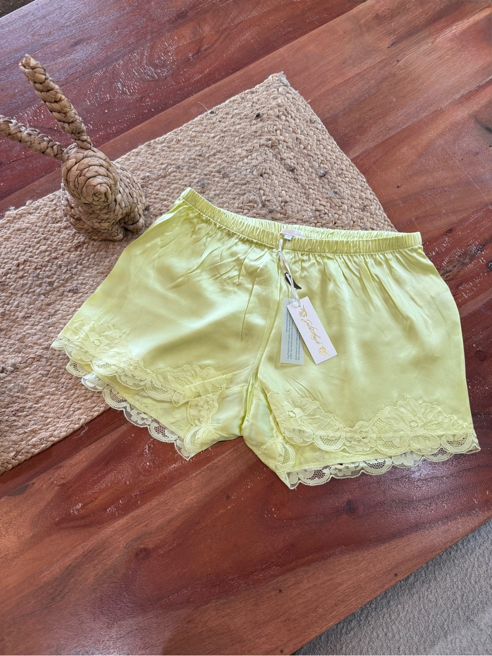Gold Hawk Silk Shorts